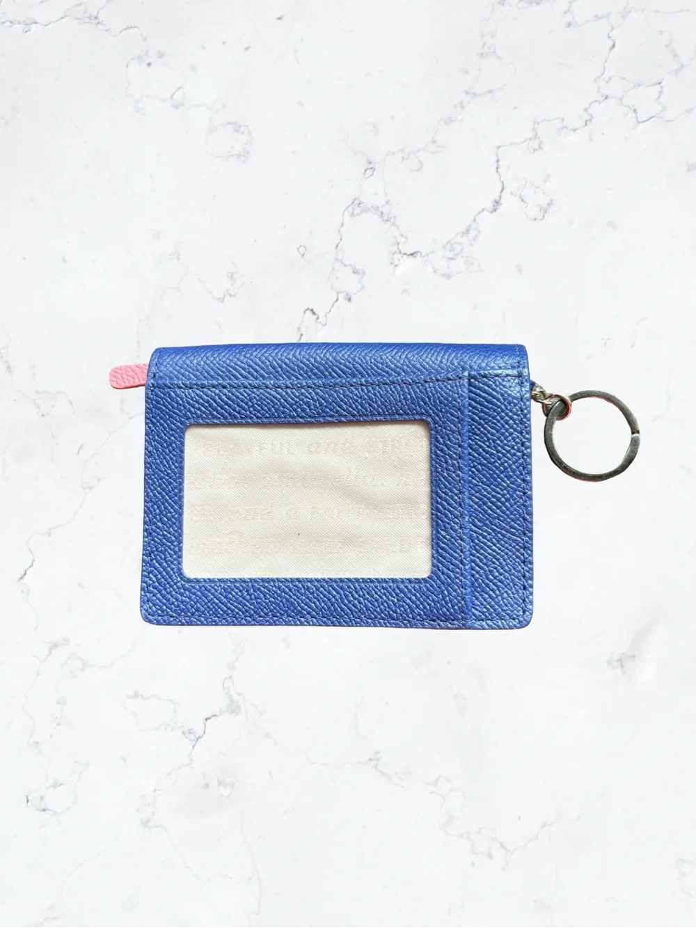 kate spade Blue Scallop Edge Card Holder with Key Ring